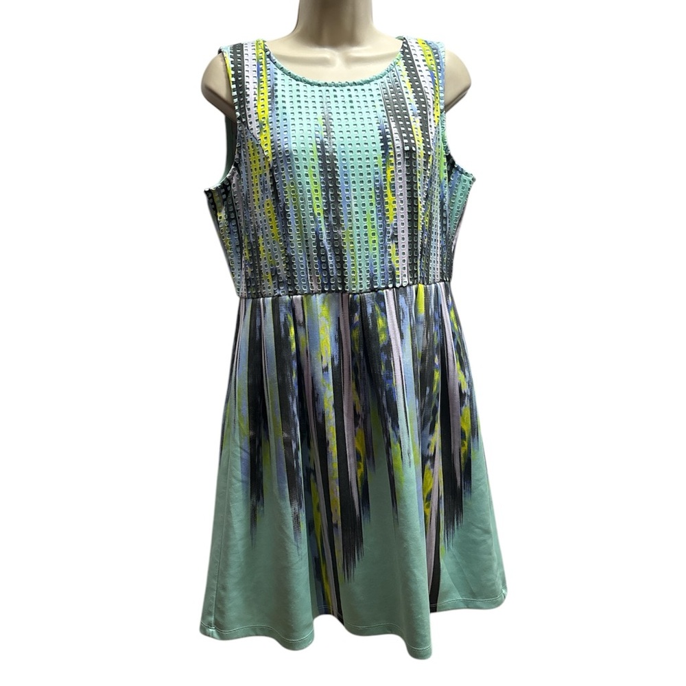 Apt. 9 Women Midi Casual Tank Sleeveless Dress Flowy Skirt with Pockets Size L
